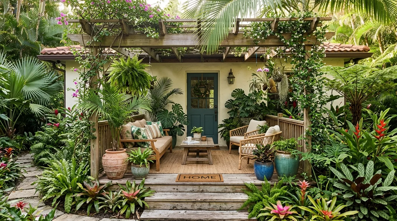 Shrub Framing Around the Porch